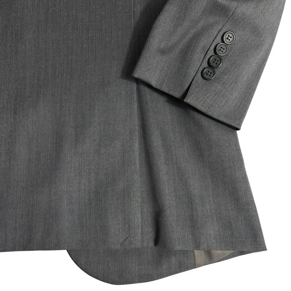 NWOT*EGARA Mens Blazer Sport Coat Two Button Suit Jacket Slim fit 44R Gray Wool